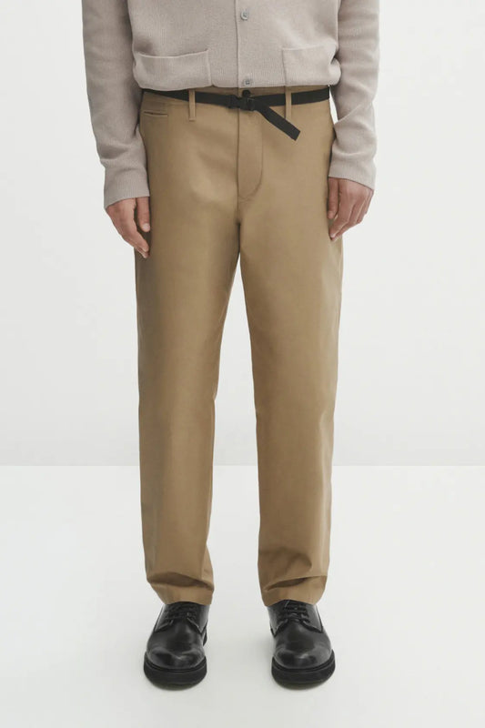 Micro twill tapered fit chino trousers