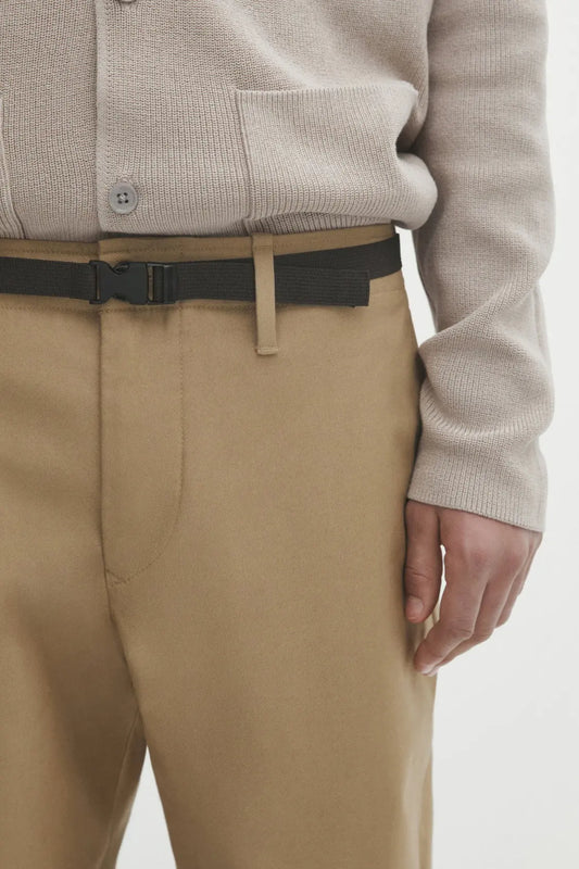 Micro twill tapered fit chino trousers
