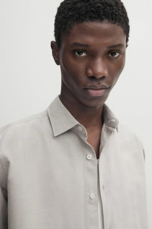Regular fit poplin shirt with pocket