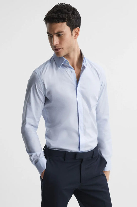 Slim Fit Cotton Blend Shirt