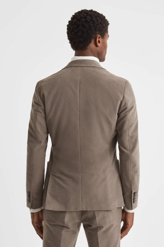 Slim Fit Single Breasted Moleskin Blazer