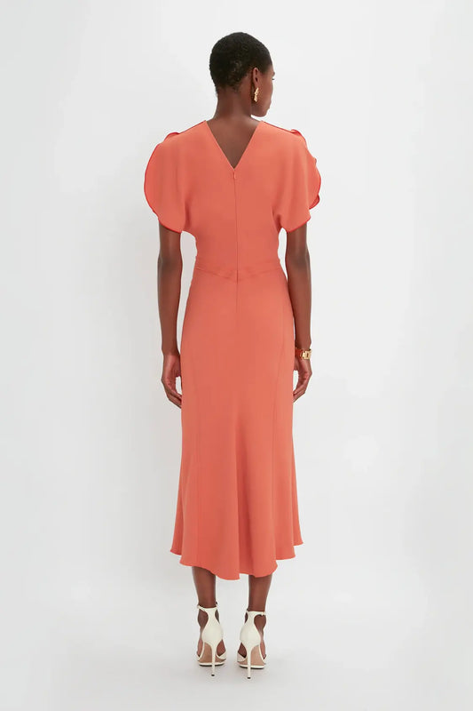 Low Back Cami Floor-Length Dress In Poppy Red