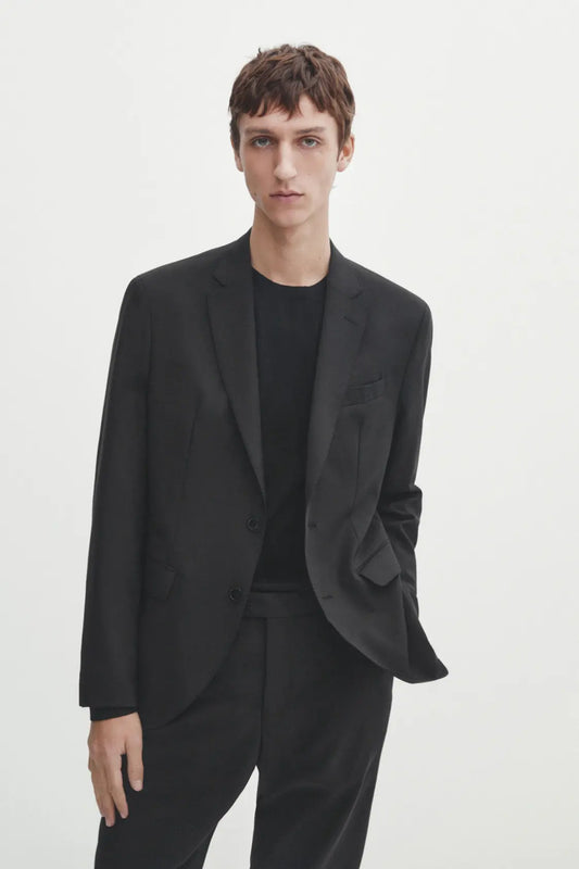 Suit blazer in 100% stretch wool