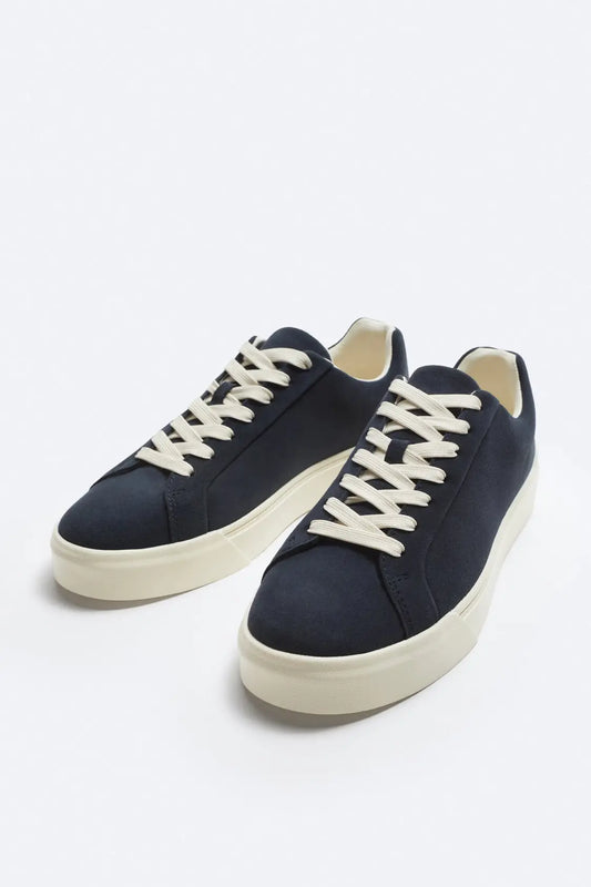 Minimalist lace-up trainers