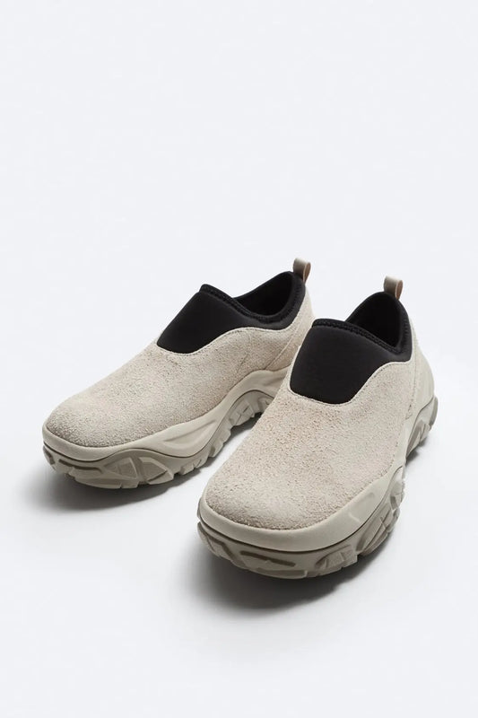 Contrast high-top sneakers