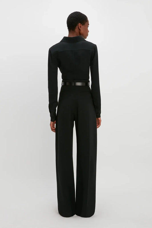 Exclusive Cropped Tuxedo Trouser In Ivory
