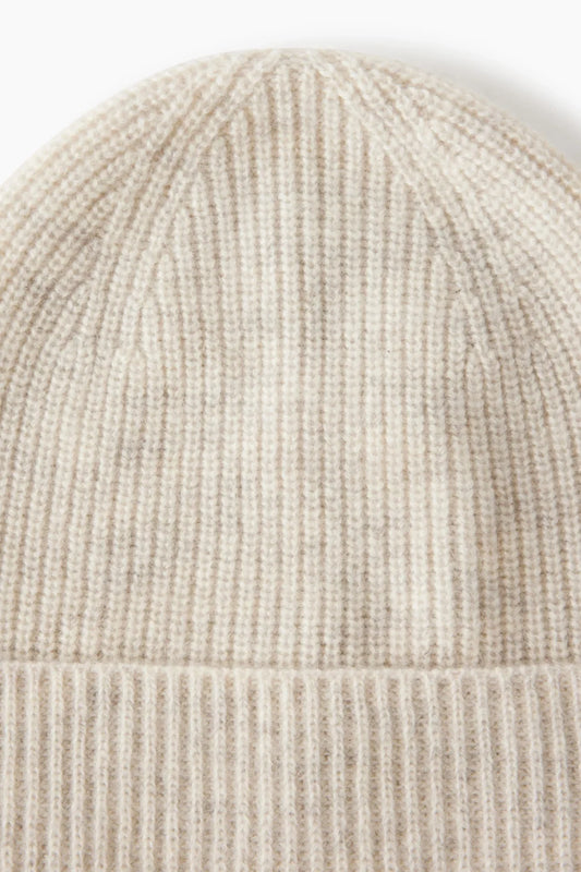 Liteluxe cashmere fold-over beanie